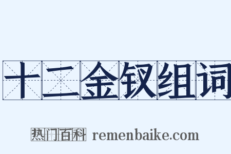 十二金钗组词是什么意思的图片